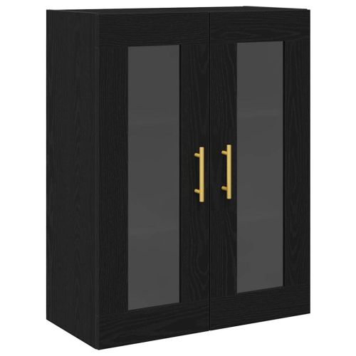 Висок шкаф 2 pcs Черния дъб Инженерно дърво