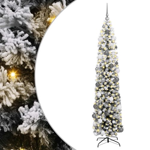 С изкуствено коледно дърво с 300 LED светодиода Зелен 180 cm