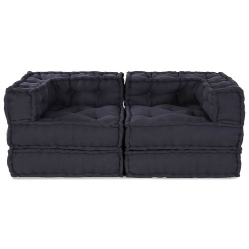 Модулен диван 2 pcs Антрацит 140 x 70 x 56 см Текстил
