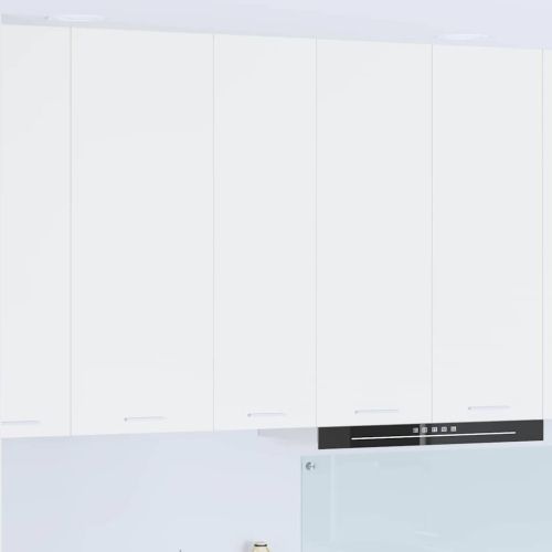 Висящ шкаф със съхранение Бяло 30 x 31 x 100 см Инженерно дърво