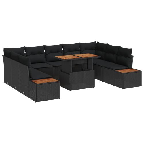 Комплект за хранене в градината 10 pcs Черен и кафяв