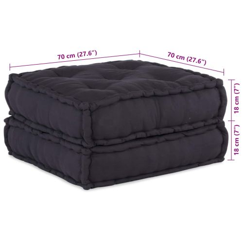 Модулен диван 2 pcs Антрацит 140 x 70 x 36 см Текстил