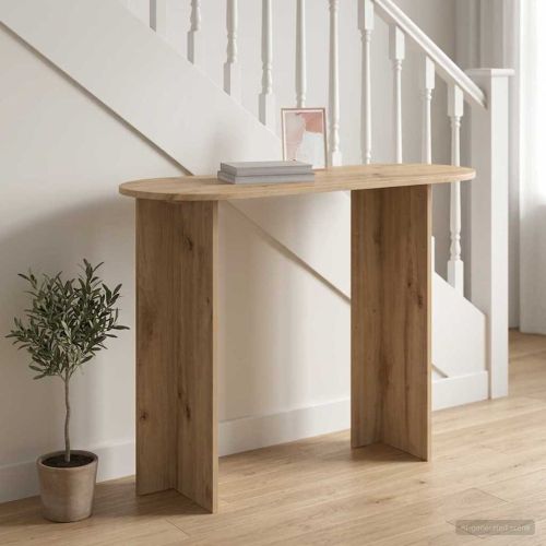 Конзолна маса със съхранение Дъб артизан 100 x 39,5 x 75 см