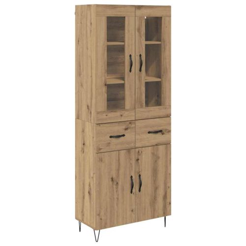 Висок шкаф с чекмедже Дъб 69,5 x 34 x 90 см Инженерно дърво