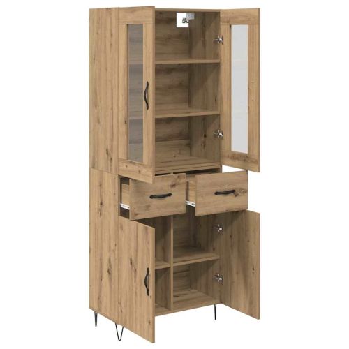 Висок шкаф Дъб 69,5 x 34 x 90 см Инженерно дърво