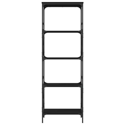 Библиотека 5 рафта черна 59x35x171 см инженерно дърво