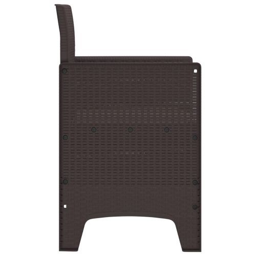 Градински стол 2 pcs Кафяво 53 x 49 x 85 см Полипропилен