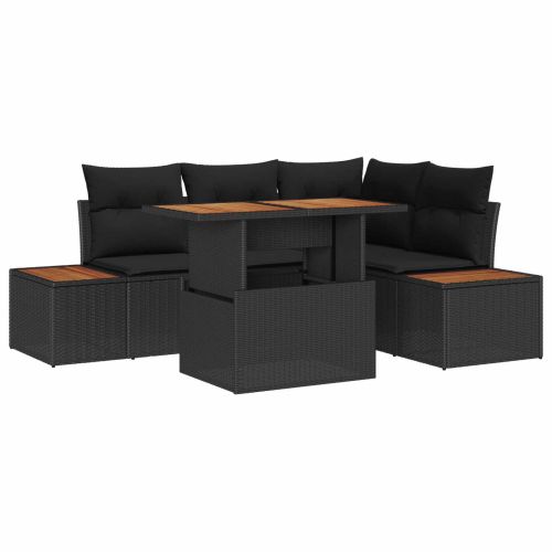 Комплект за хранене в градината 5 pcs Черен и кафяв