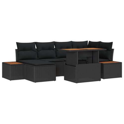 Комплект за хранене в градината 7 pcs Черен и кафяв