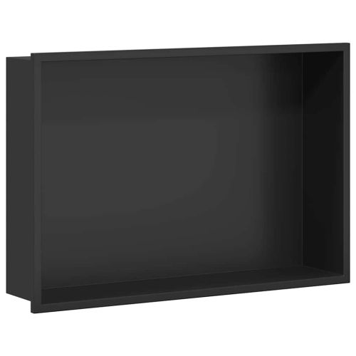 Нишата за душ Черно 45 x 30 x 9,5 см Неръждаема стомана