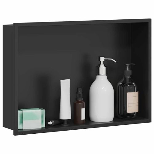 Нишата за душ Черно 45 x 30 x 9,5 см Неръждаема стомана