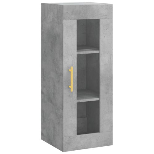 Стенен шкаф бетонно сив 34,5x34x90 см