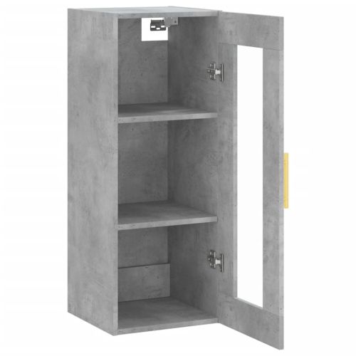 Стенен шкаф бетонно сив 34,5x34x90 см