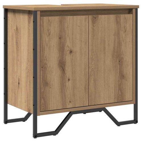 Шкаф за мивка в баня Дъб 60 x 35 x 60 см Инженерно дърво