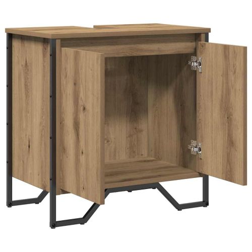 Шкаф за мивка в баня Дъб 60 x 35 x 60 см Инженерно дърво