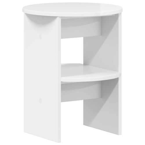 Страничен шкаф 2 pcs Висок Гланцов Бял Ø40 x 50 см