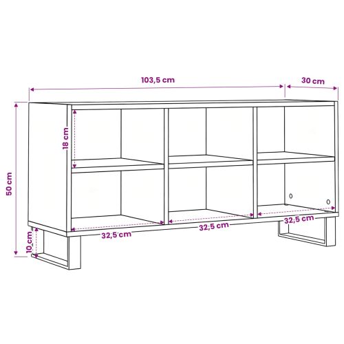 ТВ шкаф Дъб 103,5 x 30 x 50 см Инженерно дърво