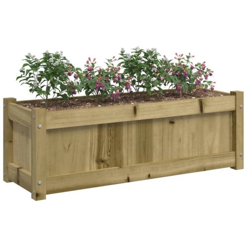 Градински сандък, 90x31x31 см, импрегнирана борова дървесина