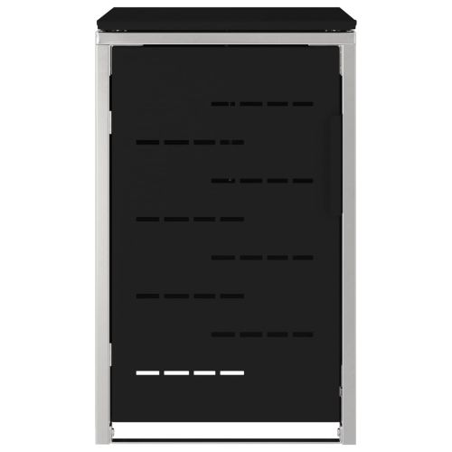 Склад за контейнери с колела за 3 контейнери от неръждаема стомана