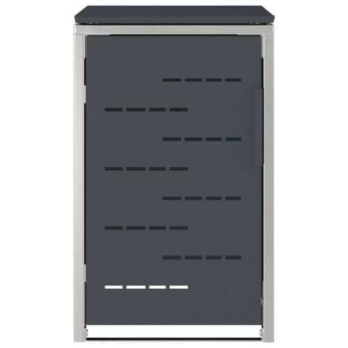 Склад за контейнери с колела за 3 контейнери от неръждаема стомана