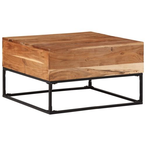 Маса за кафе, 68x68x41 см, акациево дърво масив