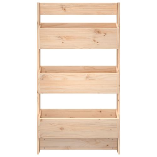 Стенни кашпи 3 нива 60x18,5x110 см бор масивна дървесина