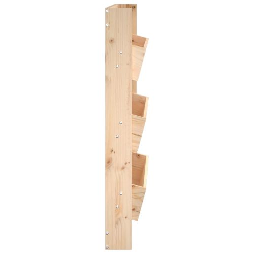 Стенни кашпи 3 нива 60x18,5x110 см бор масивна дървесина