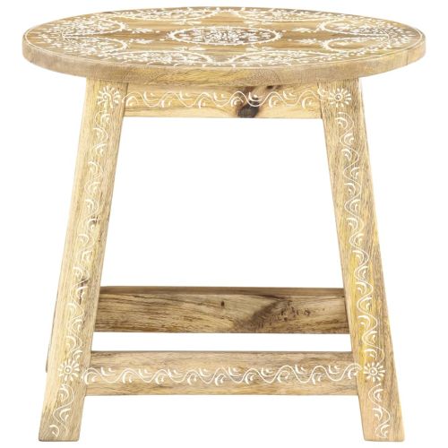 287445 Hand-painted Stool 38x38x35 cm Solid Mango Wood