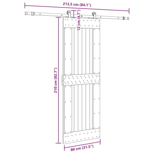 Преплъзваща се врата NARVIK 80 x 210 см (213,5 см)