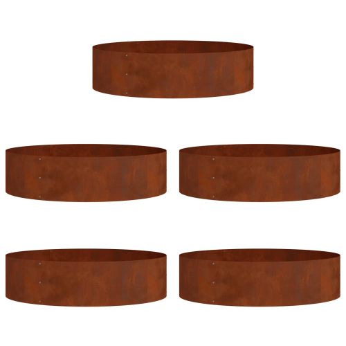 Пръстен за саксия 5 pcs Кафяво 80 x 80 x 20 cm
