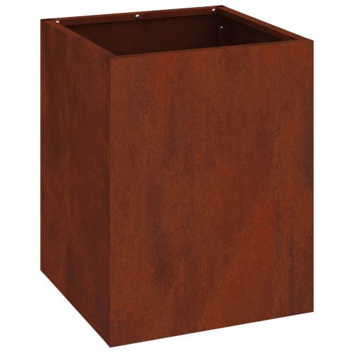 Градинска саксия Патинираща стомана 32 x 32 x 40 см