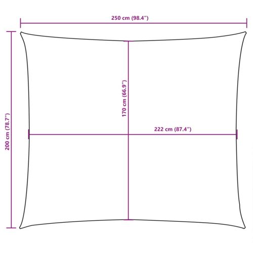 Платно-сенник Оксфорд плат правоъгълно 2x2,5 м тъмнозелено