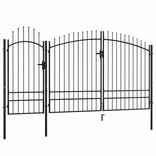 Градинска порта Woerden, стомана, 1,95x4 м, черна