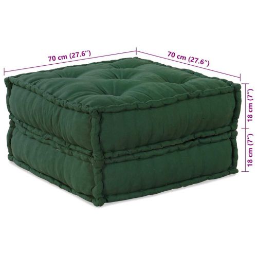 Модулен диван 2 pcs Зелено 140 x 70 x 36 см Текстил