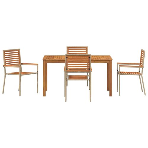 Комплект за хранене в градината 5 pcs Бежово