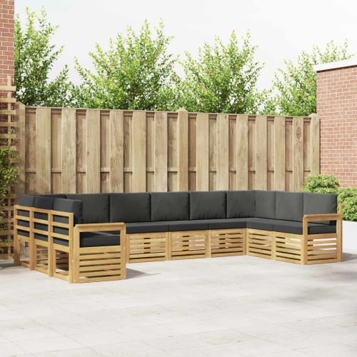 Комплект дивани за открито 7 pcs Бяло и антрацит