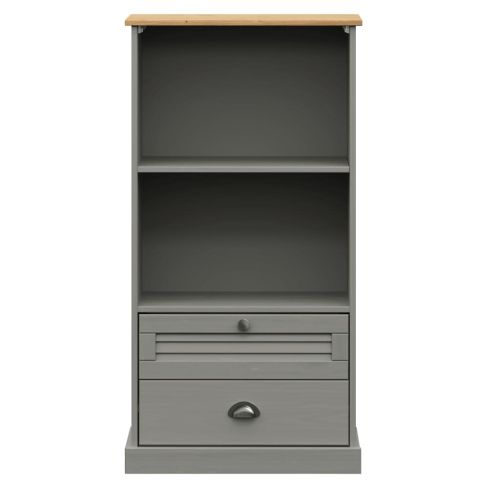 Етажерка за книги VIGO сива 60x35x114,5 см бор масив