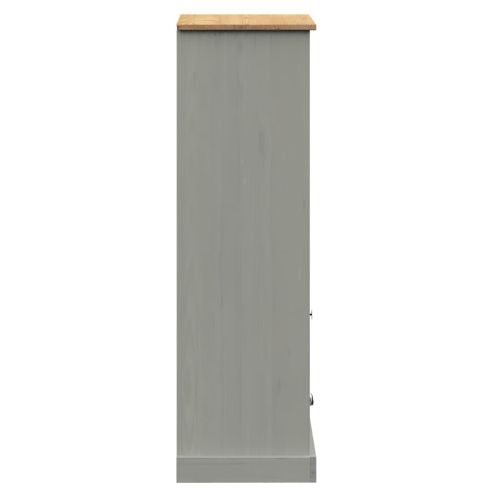 Етажерка за книги VIGO сива 60x35x114,5 см бор масив