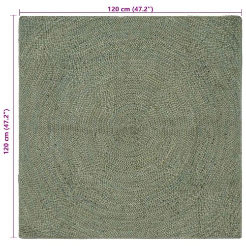 Килими за помещение Маслиненозелено 120 x 120 cm юта