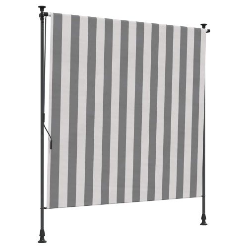 Външна ролкова завеса Антрацит и бяло 100 x 270 cm