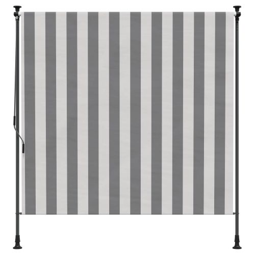 Външна ролкова завеса Антрацит и бяло 120 x 270 cm
