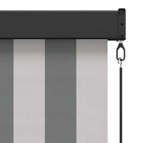 Ролетна щора Антрацит и бяло 140 x 250 cm Текстил и Алуминий