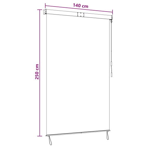 Ролетна щора Антрацит и бяло 140 x 250 cm Текстил и Алуминий