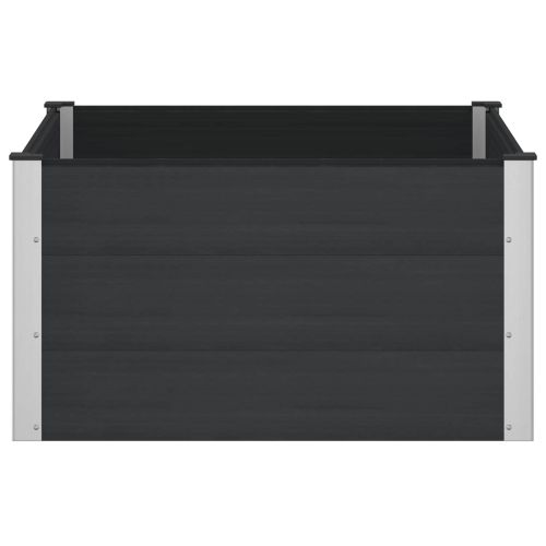 Градинска повдигната леха Черно 100 x 100 x 54 cm