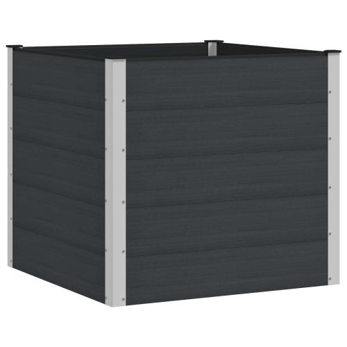 Градинска повдигната леха Черно 100 x 100 x 91 cm