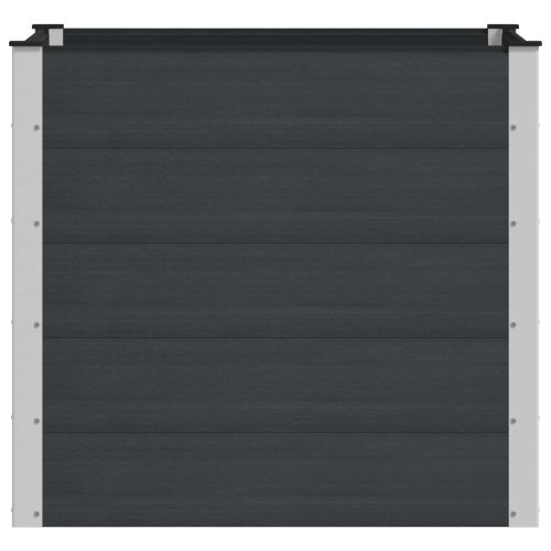Градинска повдигната леха Черно 100 x 100 x 91 cm