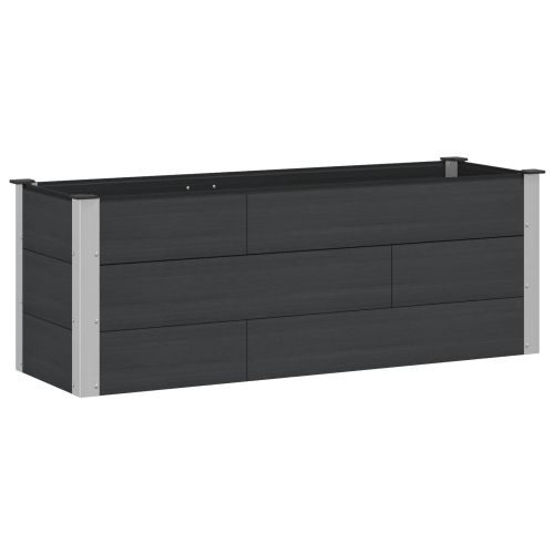 Градинска повдигната леха Черно 150 x 50 x 54 cm