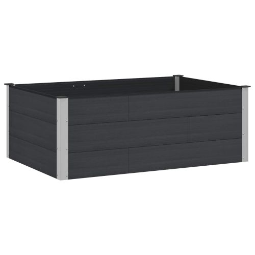 Градинска повдигната леха Черно 150 x 100 x 54 cm