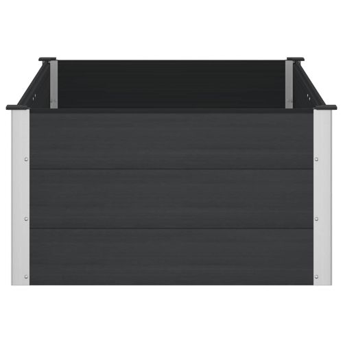 Градинска повдигната леха Черно 150 x 100 x 54 cm