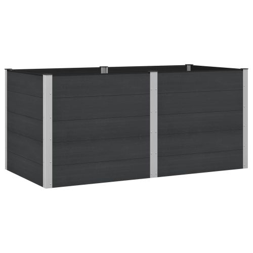 Градинска повдигната леха Черно 200 x 100 x 91 см